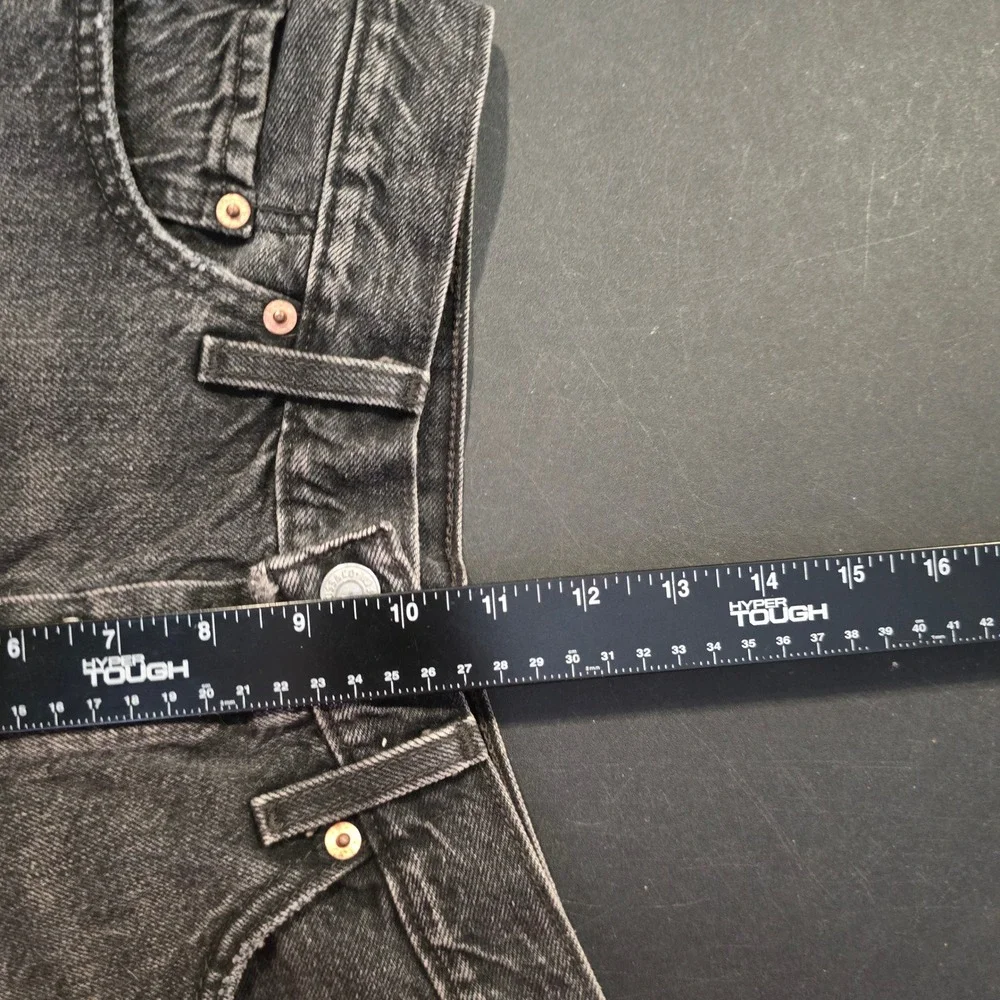Levis‎ 501 Original High Rise Button Fly Black Denim Cut Off Shorts Womens 27